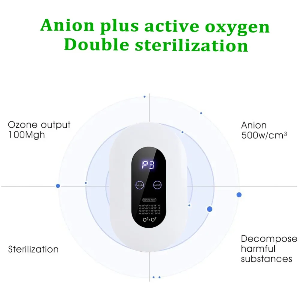 
Smart Formaldehyde O3 Air Purifier Household Ozone generator for Kitchen Toilet water air 