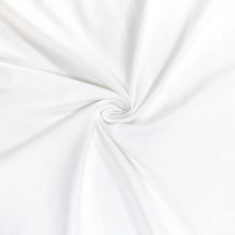 Wholesale White Color Polyester Dty Brush Dbp Double Brushed Poly Jersey Fabric Stretch High Quality Fabric White