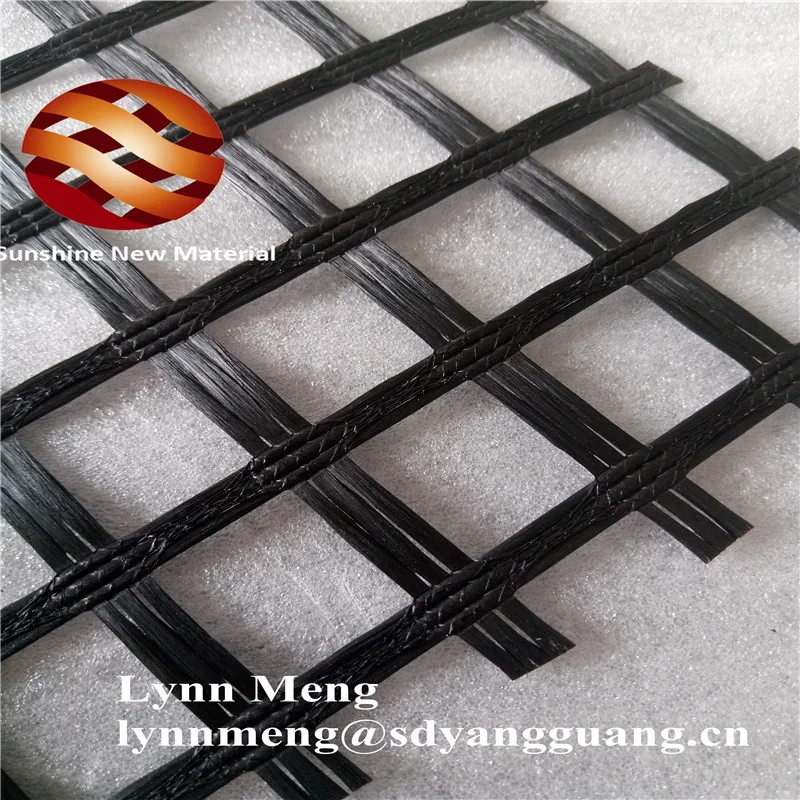 100% virgin EGA fiberglass geogrid coated paved geo grid prices