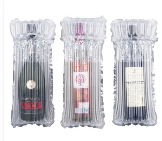 New Transparent Plastic Packing Fruit Milk Powder Bubble Inflatable Post Air Column Bags for Protective Shipping Wine Bottles