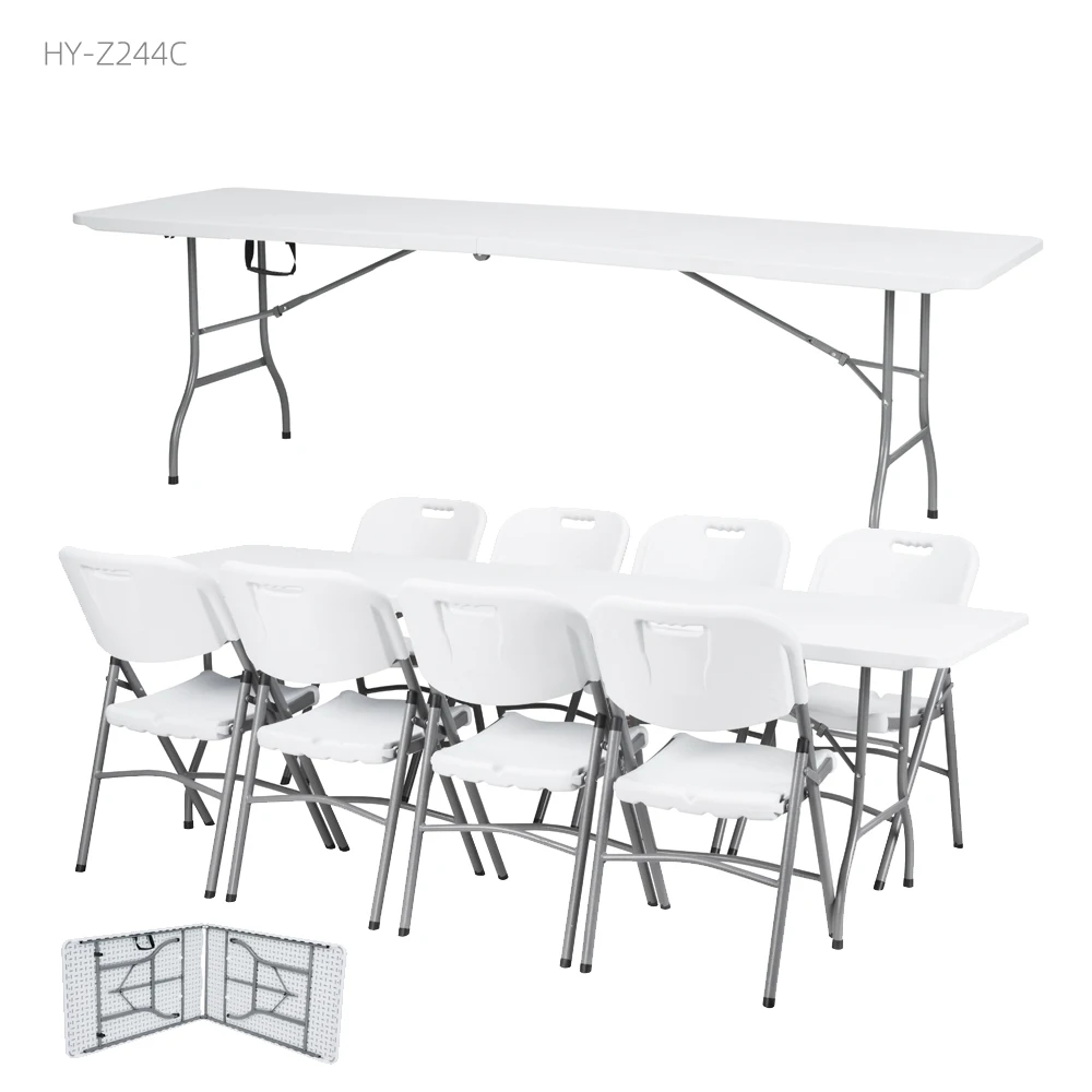 Table Chairs Event Set Custom China Plastic Round Camping Foldable Dining Picnic Table and Chairs