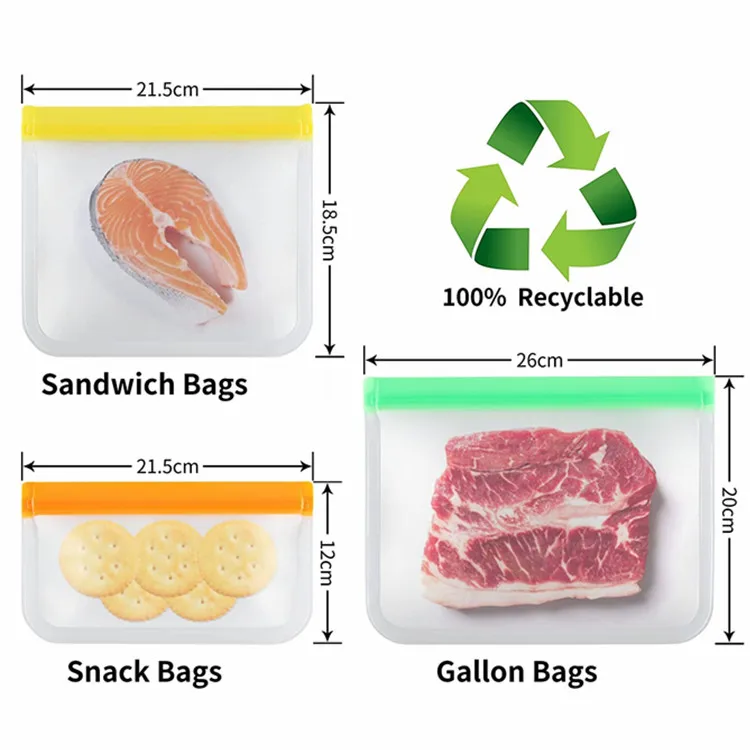 Новые пищевые герметичные многоразовые пакеты для хранения пищевых продуктов PEVA