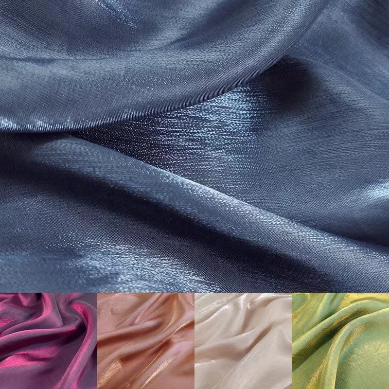 shiny 77% spun rayon 23%polyester Sheer Voile Organdy Fabric for Clothing and Decoration