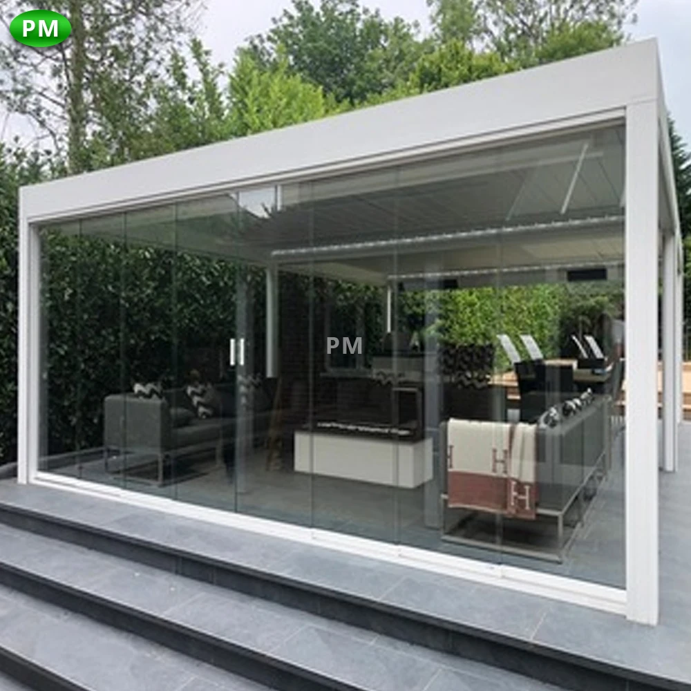 Patio Cover Roof Aluminum Outdoor Sun Shade Canopy Motorized Awnings Garden Gazebo Pergola Pavilion