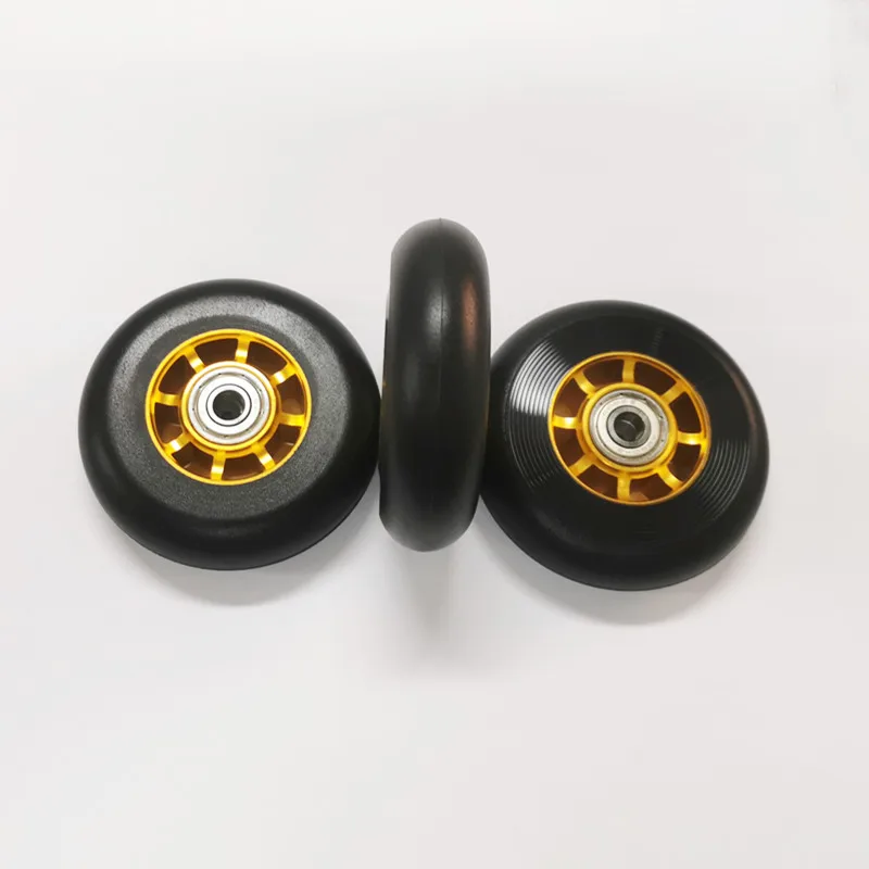 high rebound PU metal roller skate wheel with bearings 80x24mm 84x24mm roller skate wheels for inline skating with aluminum Hub