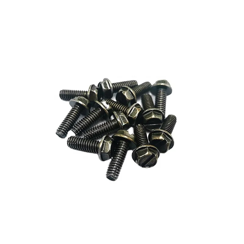 Дюймовая Фланцевая головка с шлицевым покрытием армейский зеленый винт режущим концом