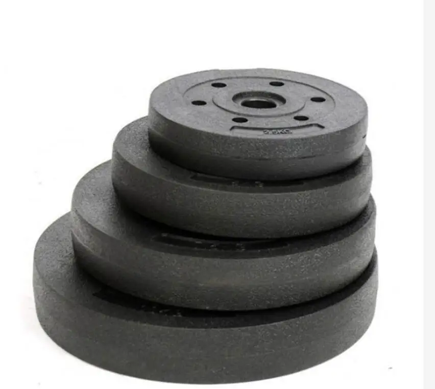 Factory Hot Sale Barbell Weight Plates Cement Empty Concrete Barbell Plate Rubber Bumper Plate Cement Dumbbell