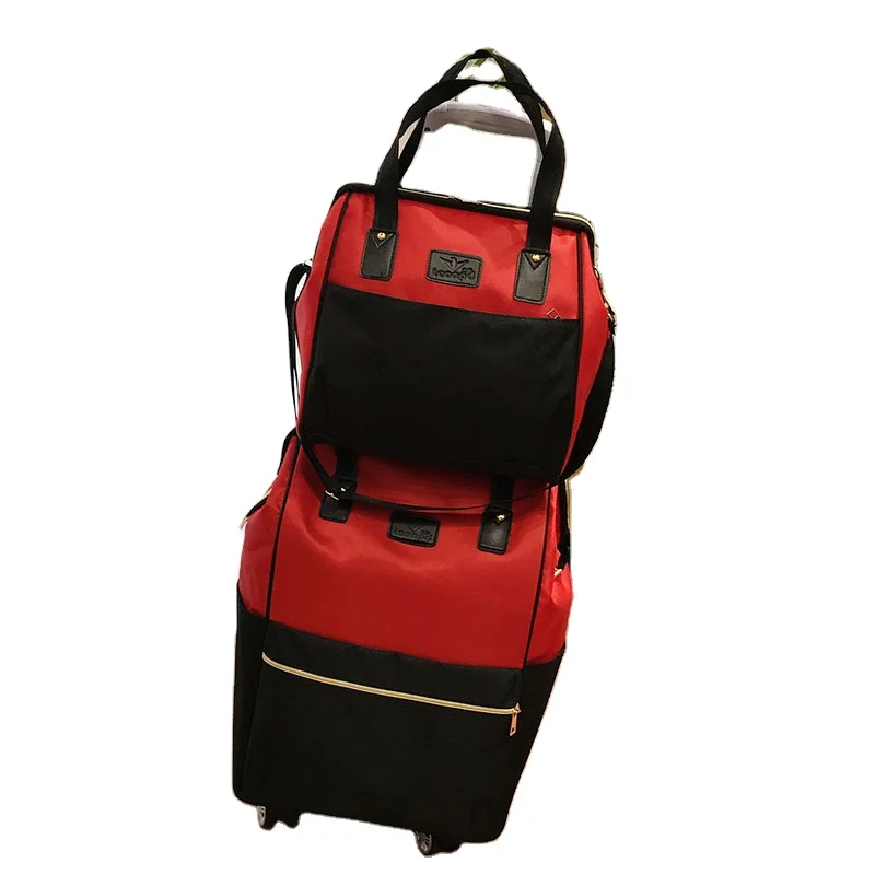 Custom New Multi-functional Traveling Trolley Luggage Travel Storage Shoulder Bag Tote Handbag for Mummy Luggage Case Set