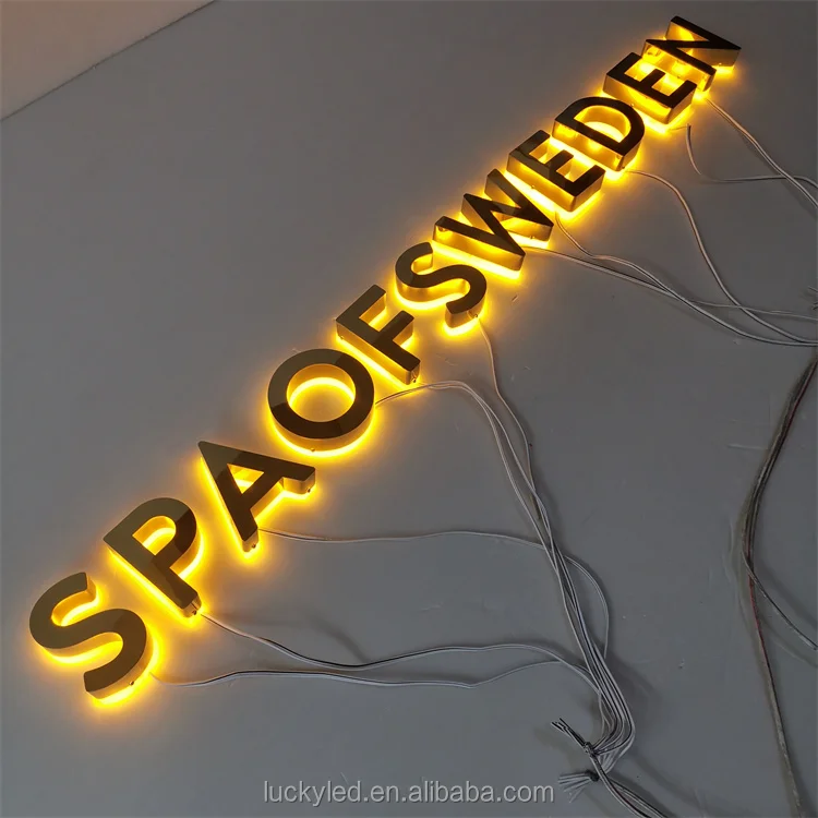 Custom Business Reception Led Signs 3d Signage Backlit Store Front Sign Metal Logo Led Channel Letter Sign Board