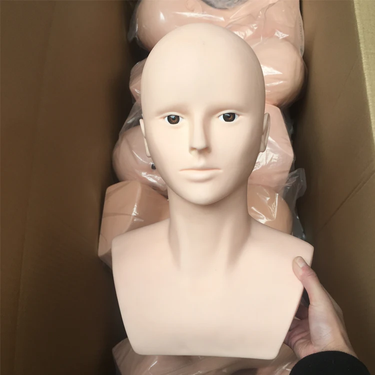 Factory Price Dummy Doll Head Realistic Mannequins Female Mannequin Head With Shoulder For Wig Display