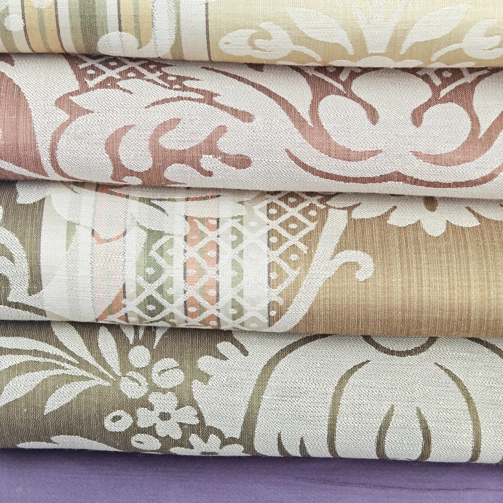 Bomar Home Deco and Interior Damask Curtain Fabric Vintage Print Pattern Floral Heavy Upholstery Fabric for Sale Material Price