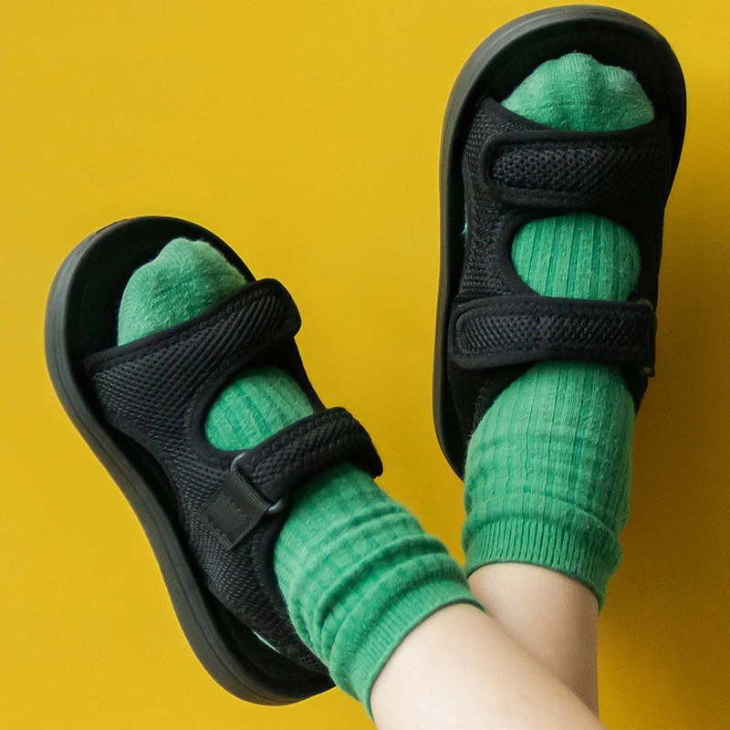 
Сандалии детские из ЭВА в сетку, дышащие, для школы и пляжа, модные босоножки унисекс, для мальчиков и девочек, парусиновые, Осень-зима 