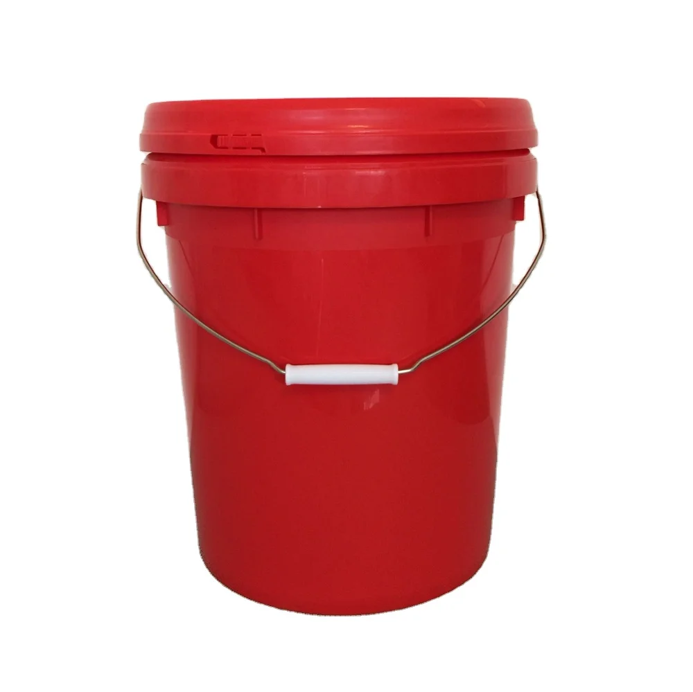 Customized 5 Gallon Plastic Buckets Pail Logo Paint Pail Round Plastic buckets with Metal Handles