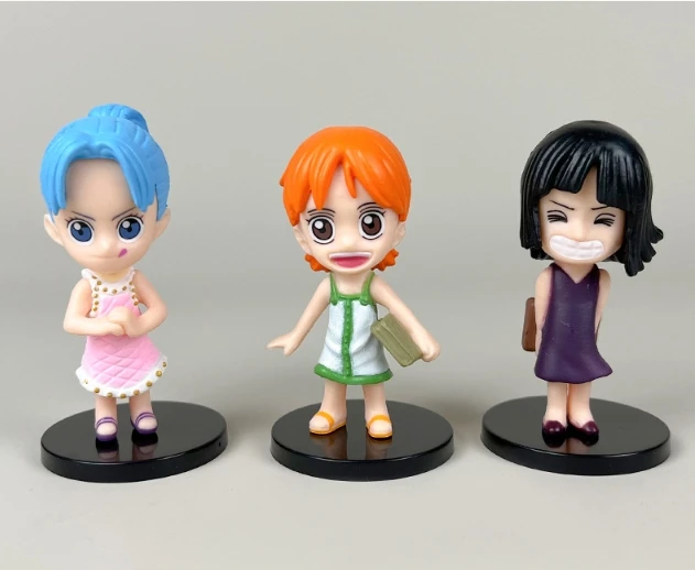 12 pcs/set Anime Childhood Luffy Zoro Q Version Model Toy Pvc Action Figure