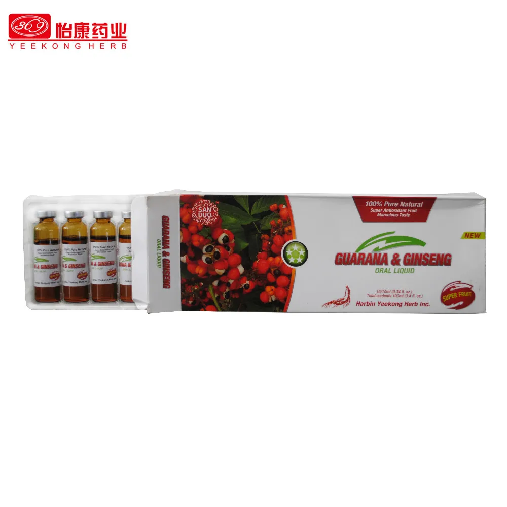 Natural Antioxidant Fruit Marvelous Taste of Guarana  Ginseng oral liquid  burn fat slim skin beauty