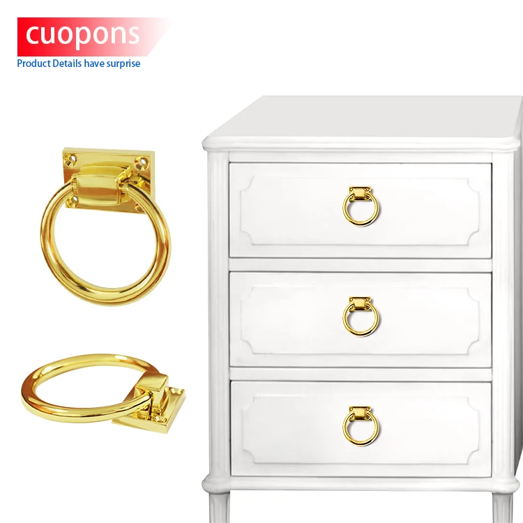 TOCO Hot Selling Round Zinc Alloy Cabinet metal Handle Furniture Drawer Ring Pull Cabinet Handles