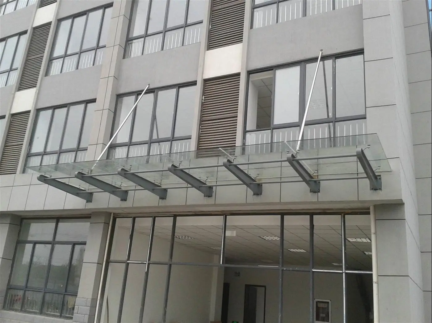 outdoor glass rain canopy Support door canopy awning glass awnings canopy glass with hardware