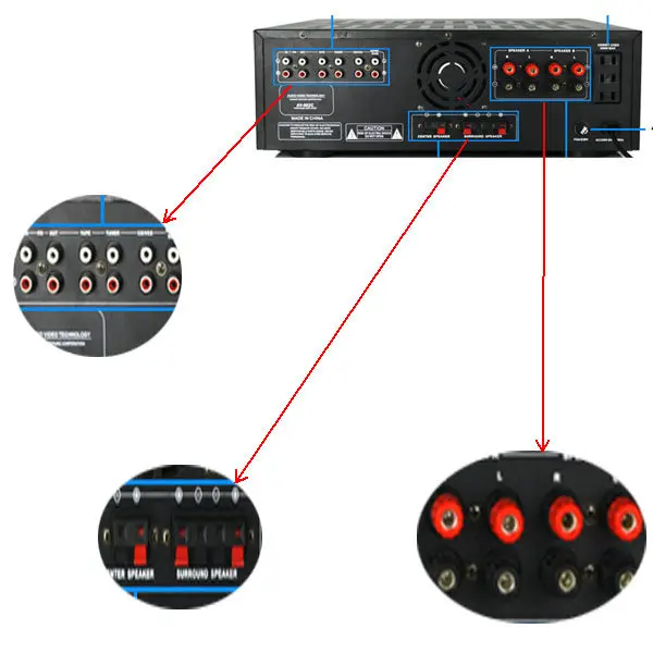 Hot Wholesale AV-735 Digital Professional karaoke stereo amplifier for Home