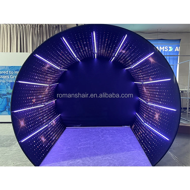 2024 New design RMS Free Custom Logo 360 Booth Enclosure Backdrop camera 360 Photo Booth Backdrops for Wedding Party Events