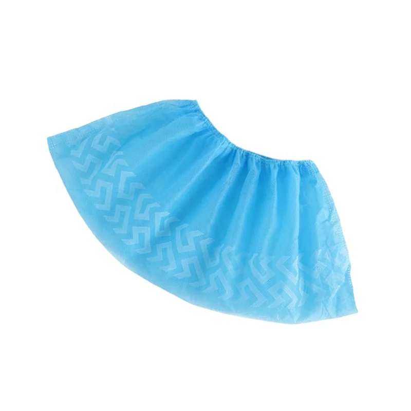 Medical Shoes Cover For Women Hot Sale Medical Supply Pp Non Woven Blue Surgical Soft Antiskid Shoe Disposable Cover