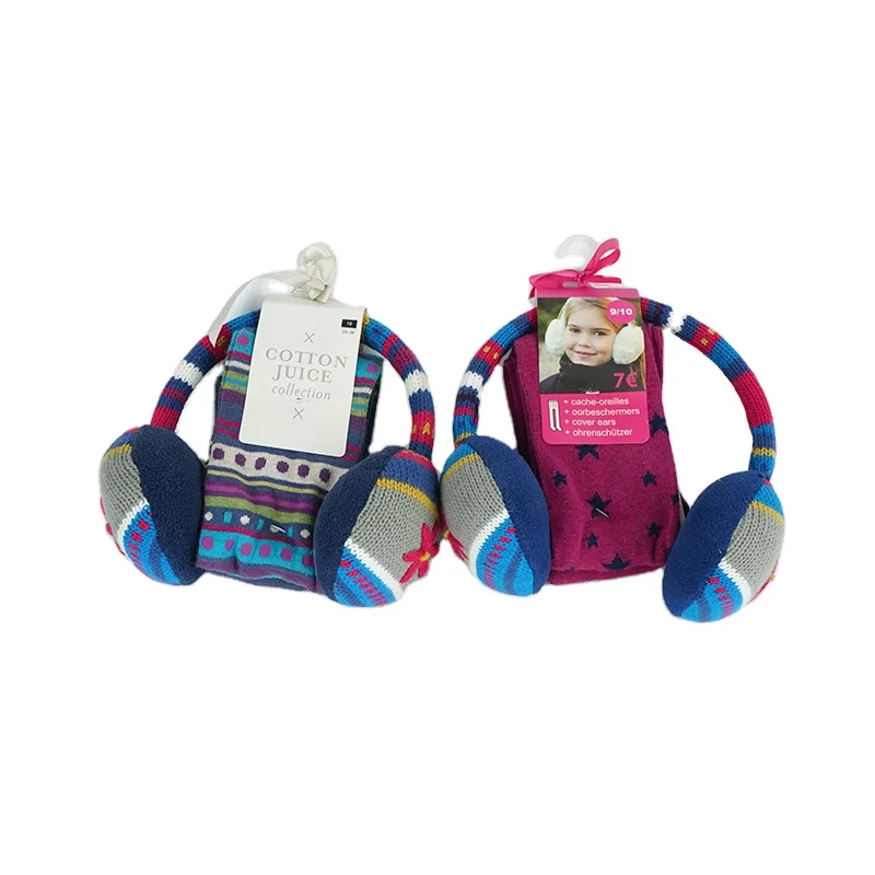 Gift Package Knitted Fleece Warm Earmuff Combed Cotton Breathable Pants Tights for Girl