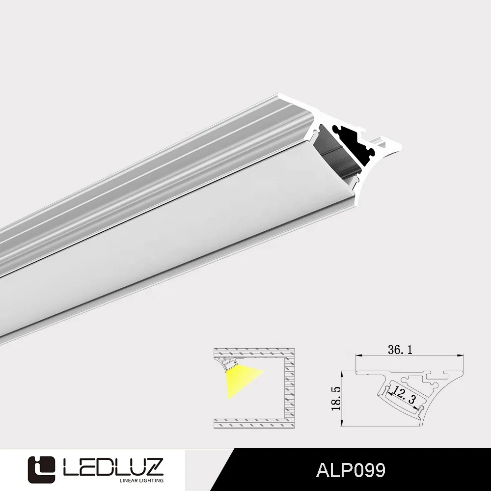 Asymmetric Light LED Display Shelves Triangle Aluminium LED Profile For LED Strips