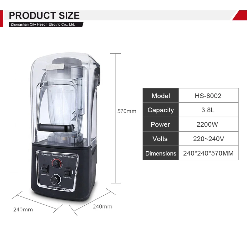 Multifunctional Hot Sale Blender Juicer Kitchen Use Commercial Blender