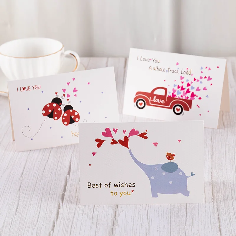 Ретро пожелания спасибо l love U Card приглашение бумажная открытка благодарения на свадьбу День рождения Святого Валентина подарочная карта