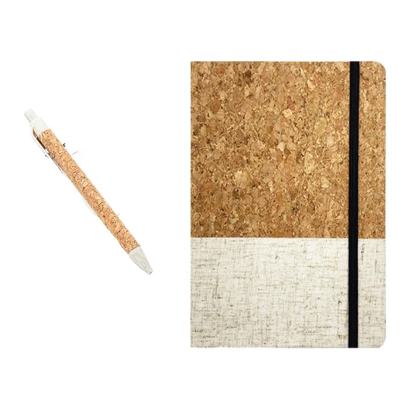 Custom Logo Eco-Friendly Diary Cork Notebook Wheat Straw Mugs Ballpoint Pen Business Corporate Promotion Gift Set 2024