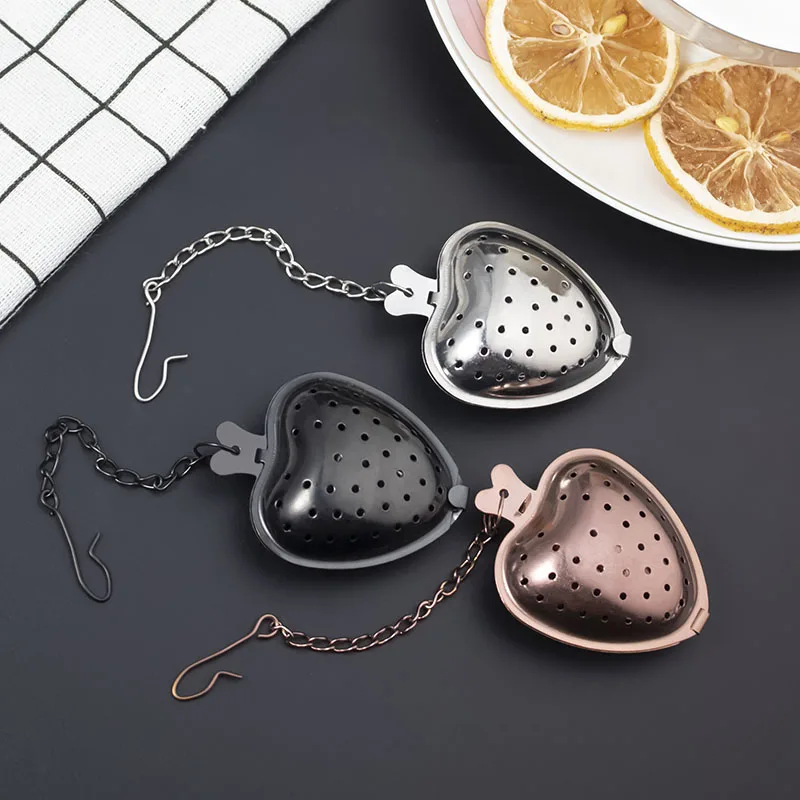 Tea Accessories Reusable Stainless Steel Tea Strainer Filter Loose Leaf Heart Tea Infuser
