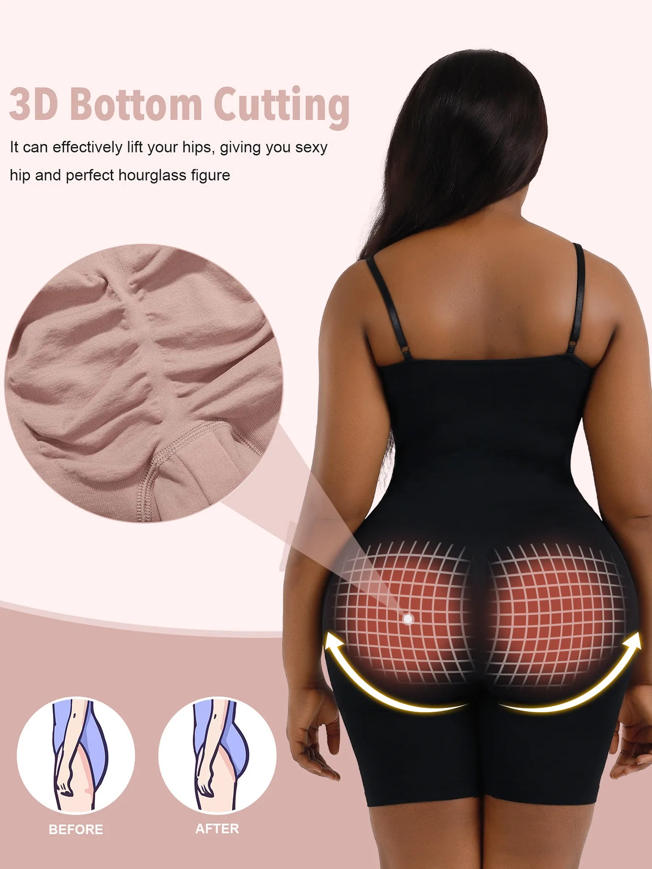 Seamless One Piece Bodyshaper Ladies Shapewear Swimsuit Solid Color Stretch Full Bust Nylon Spandex Bodyshaper For Woman