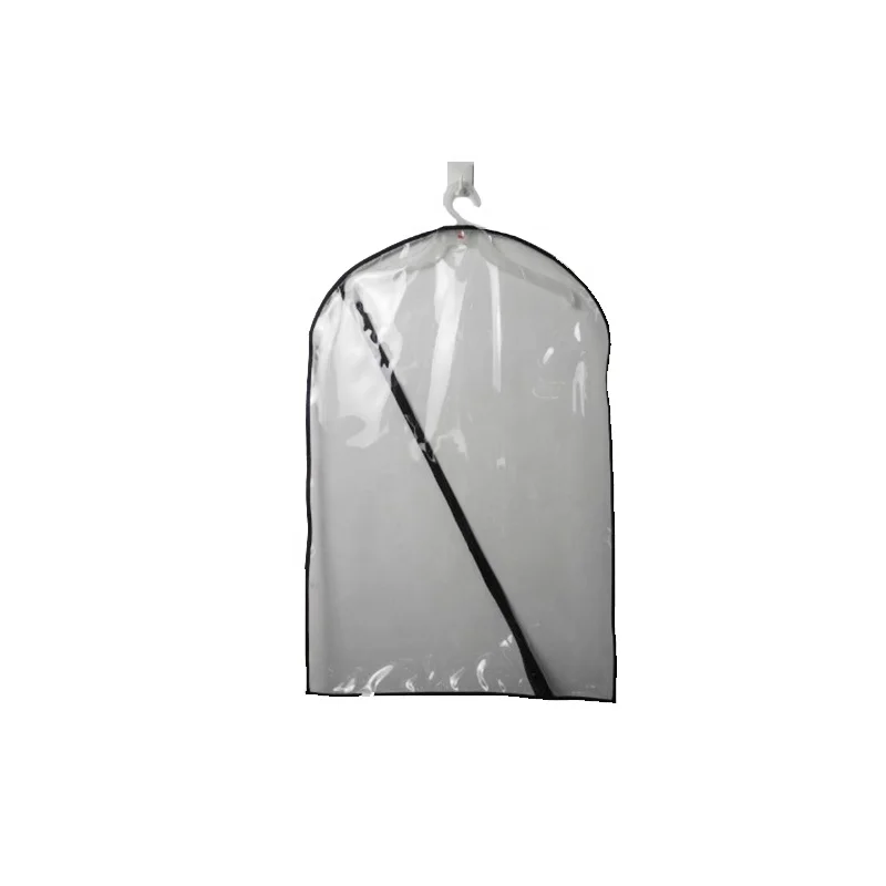 Clear pvc Dance costume garment bag thick pvc black zippered dance costume bag