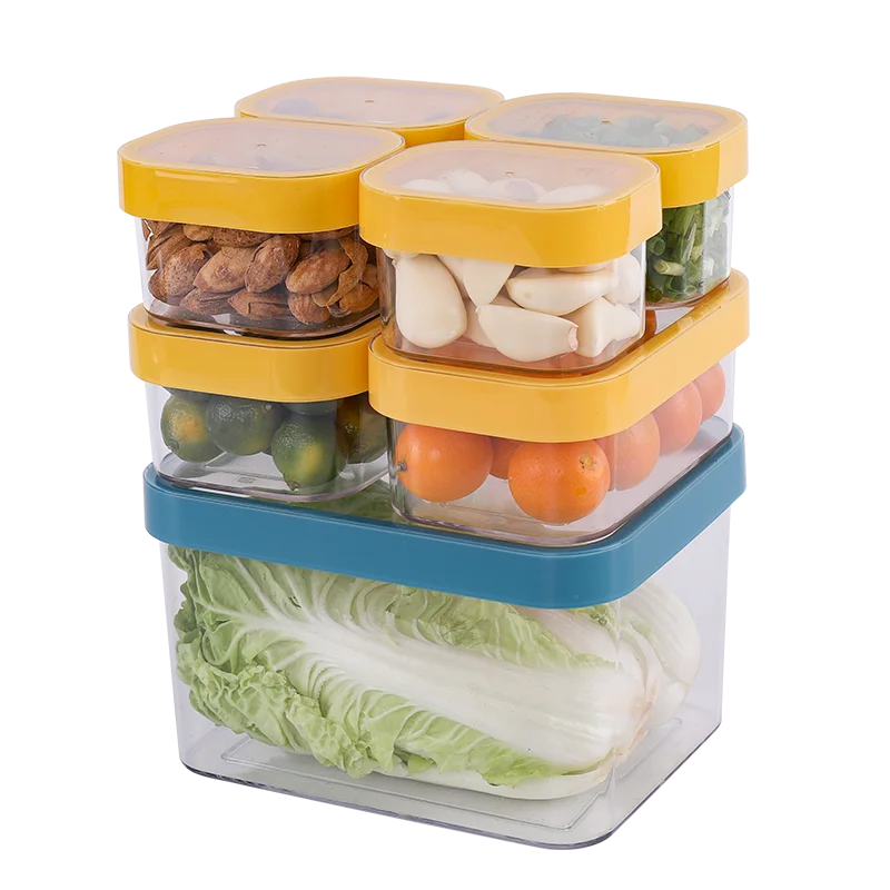Transparent Food Storage Container BPA Free Plastic Clear Food Container Box with Airtight Lid