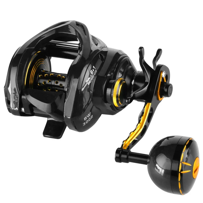 XINGER BW300 Sea Monster 400HG High Speed 6.3:1 Frame 16kgs Drag Slow Jigging Reel Baitcasting Reel