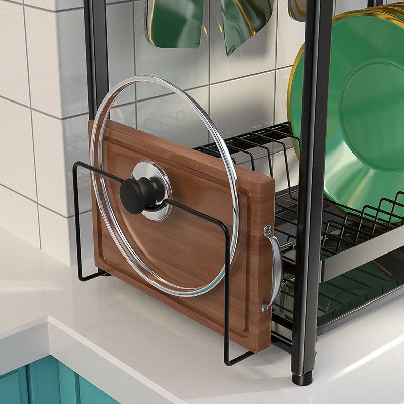 New Design 3-Tier Kitchen Counter Dish Drying Rack Dish Drainer with Utensil Holder Cutting Board Holder