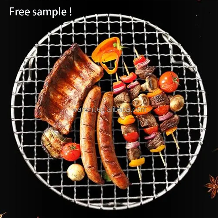 Manufacturer customized 304 / 316 Stainless Steel rectangular Grill Mesh / barbecue wire mesh for food grilling
