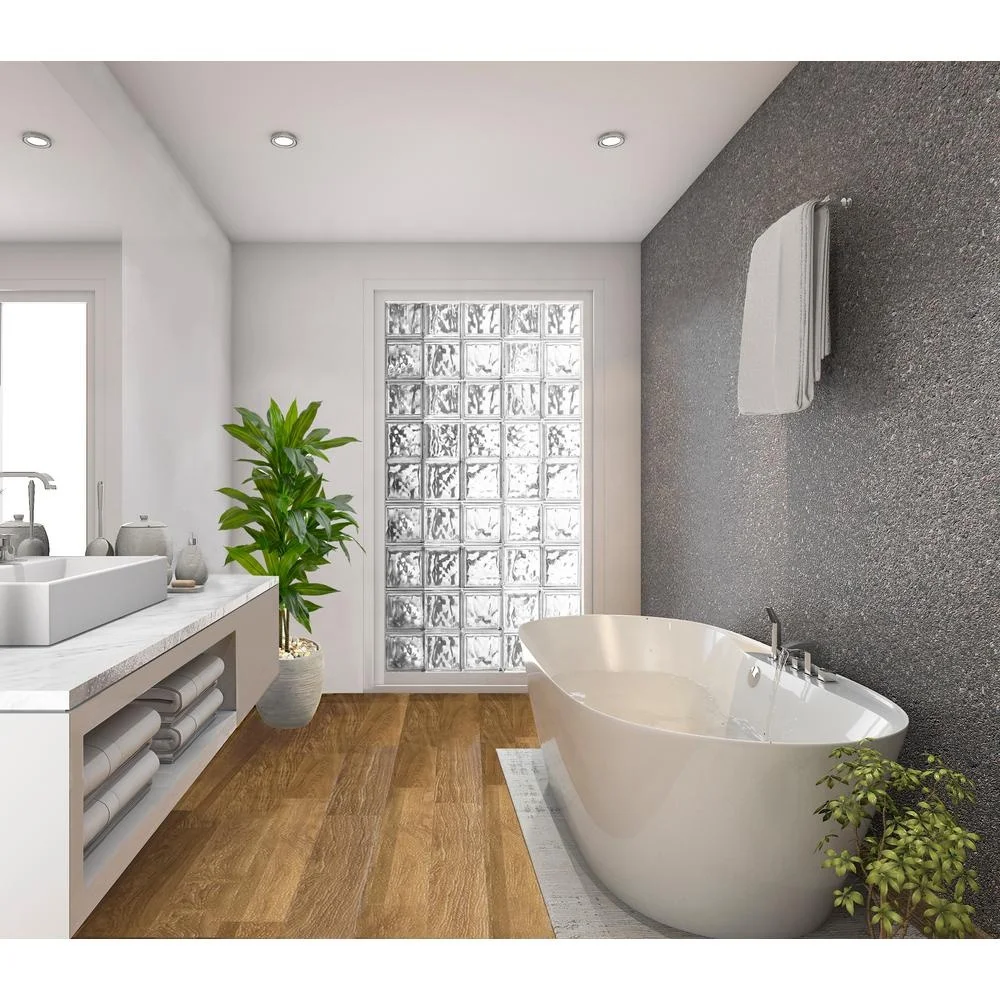 Transparent hollow glass brick transparent sitting room porch partition wall toilet opaque square bathroom frosted half wall