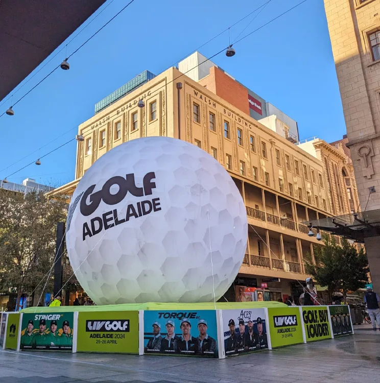 Free logo printing sports theme giant inflatable golf ball large ground balloon for advertising Golf Ball Inflatable Balloon
