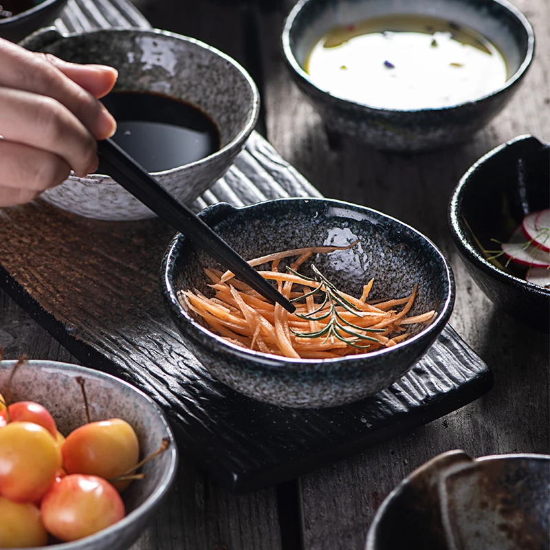 Japanese Korean restaurant ceramic dinnerware pottery tapas Appetizer soy sauce serving bowls set