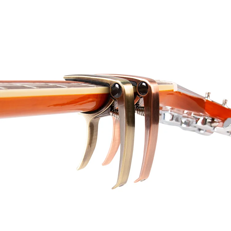 Factory Rose Metal Capo Golden Customs Zinc Alloy Guitar Capo For Acoustic Classical Guitar Ukulele