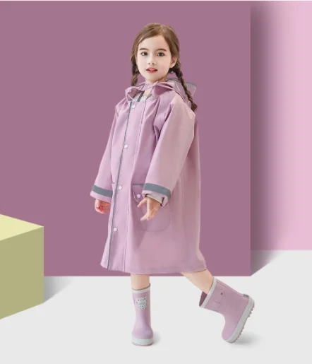 Hot Sale EVA Impermeable And Windproof Raincoat For Children Outdoor Lightweight Enviroment Friendly Raincoat For Children