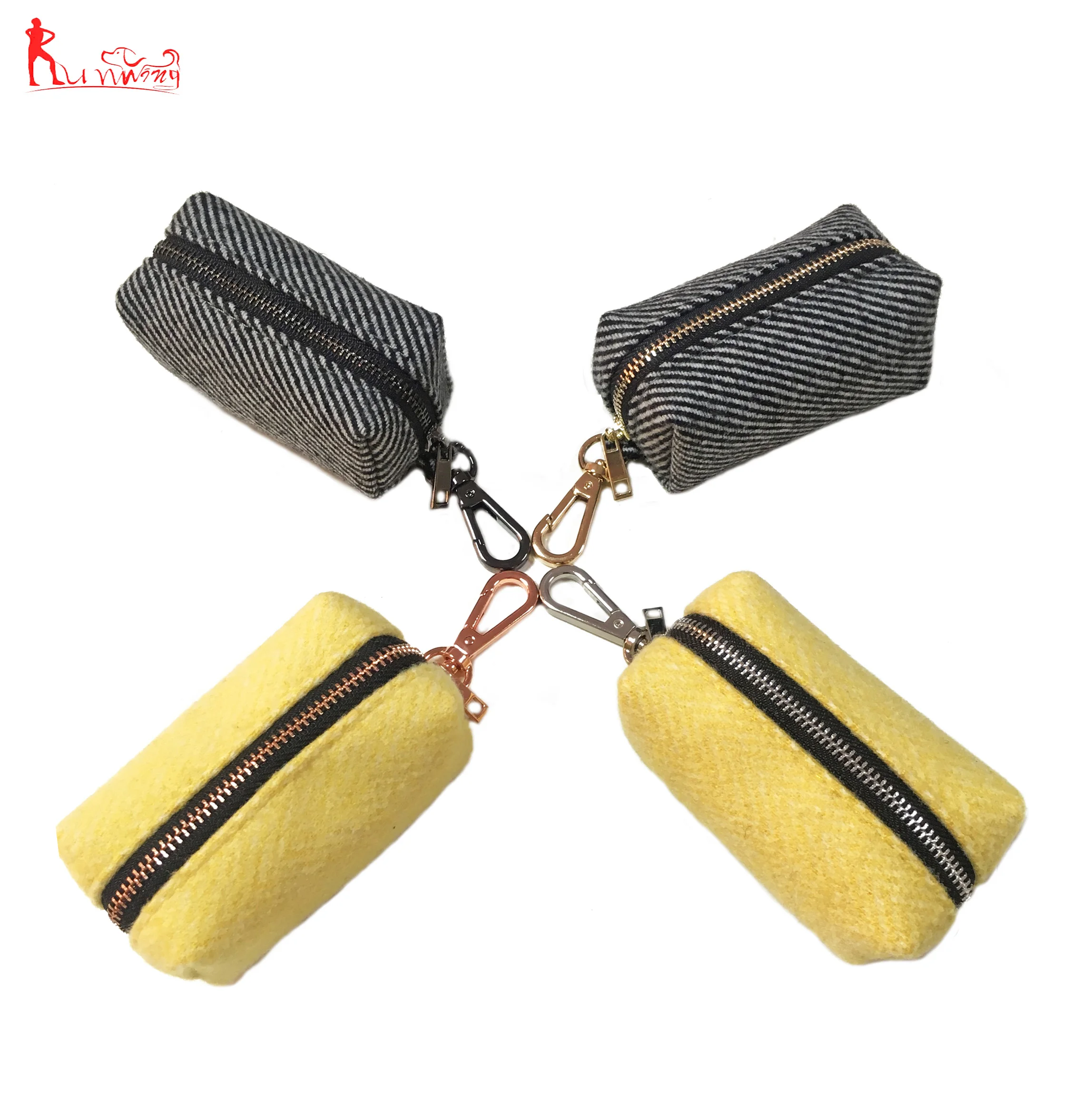 Хлопковая Сумка премиум-класса для уборки собак, сумка-держатель для отходов собак, сумка на молнии с металлическим зажимом, простая в использовании