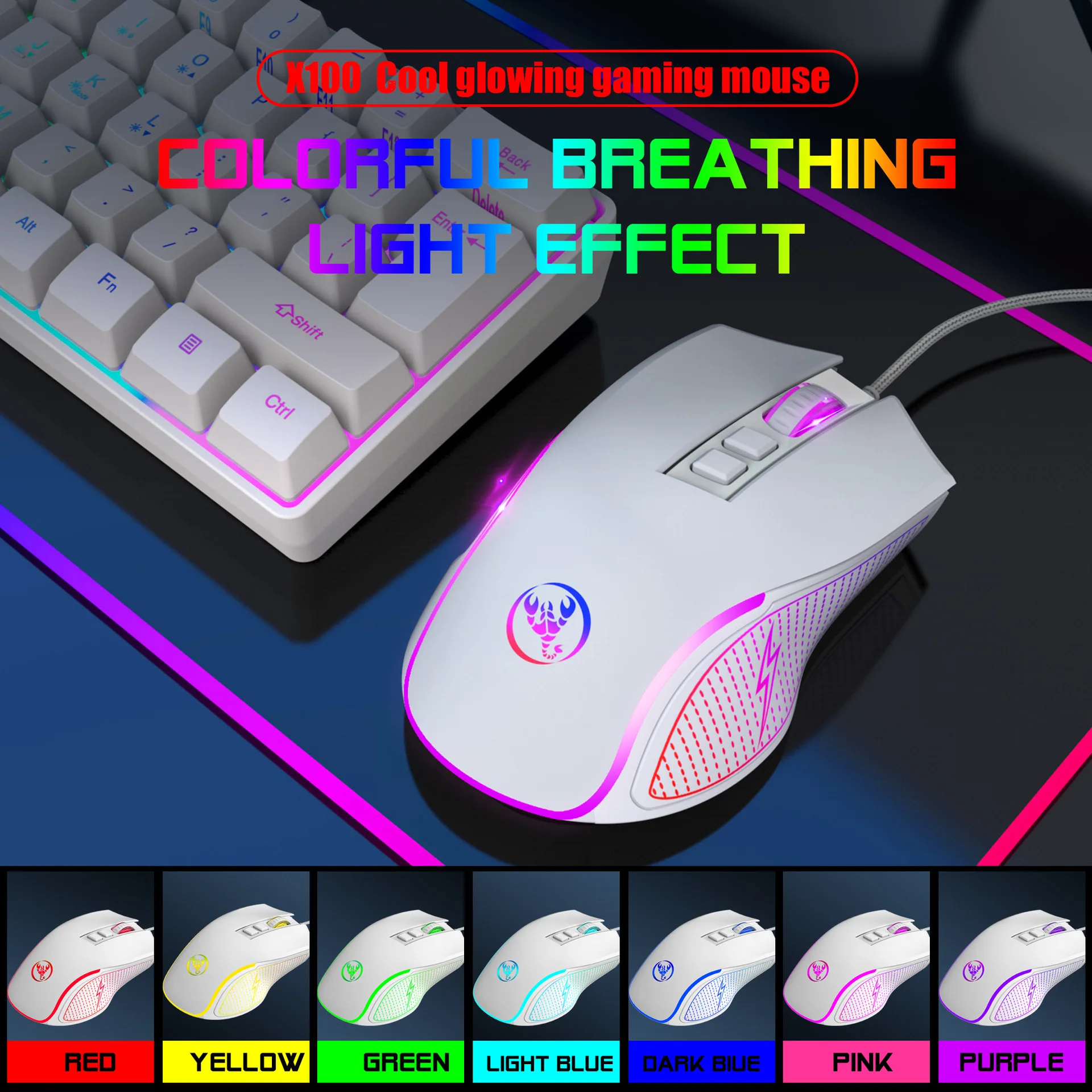Linkinmi Brand 2024 new wired Blue tooth Keyboard Gaming Profesional Gamer Wireless Alic Mouse LK100M