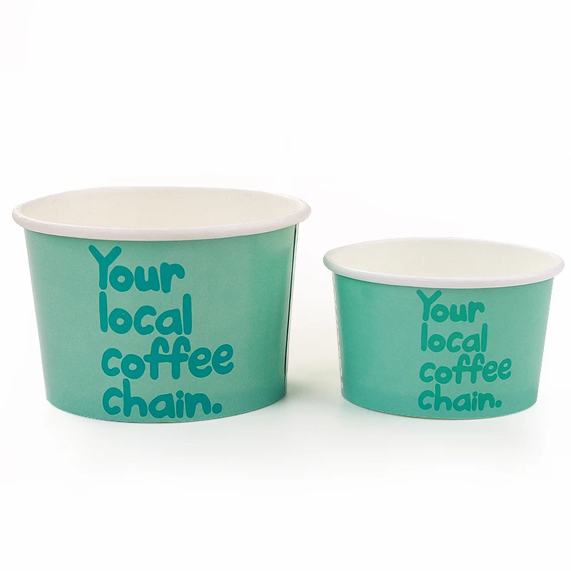 Custom printed disposable Ice Cream Paper  Packaging Container