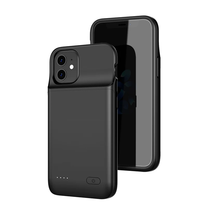 Портативный чехол для телефона с зарядкой iphone 12 pro черный мягкий из ТПУ и АБС-пластика батареи max 4800