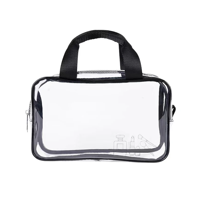 
Custom Private Label Waterproof PU Leather Toiletry Bag Travel Clear PVC Makeup Cosmetic Bag 