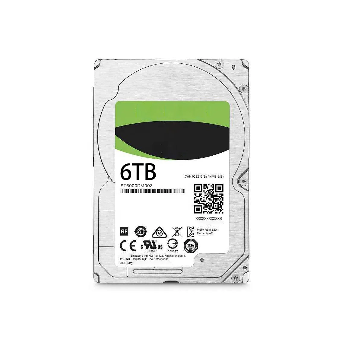 
Жесткий диск 6 ТБ, HDD, 3,5 дюйма, SATA 7,2 K, 6 ГБ/сек. 256 мб ST6000DM003 