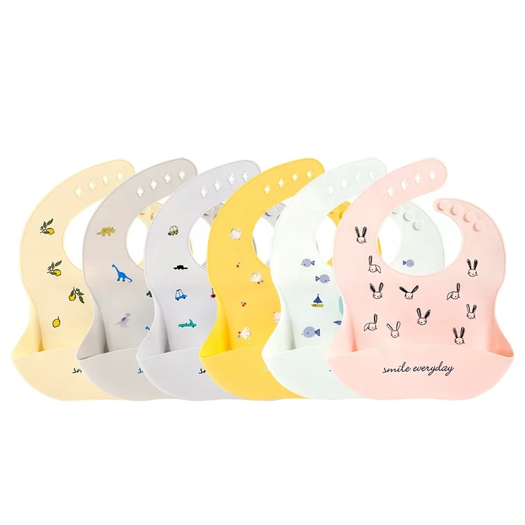 CSUE 2022 food grade soft silicone baby bibs new products wholesale Silicone baby bibs