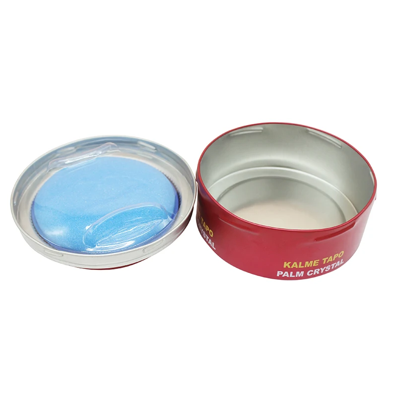Factory directly sale custom logo metal round empty wax tin can box container