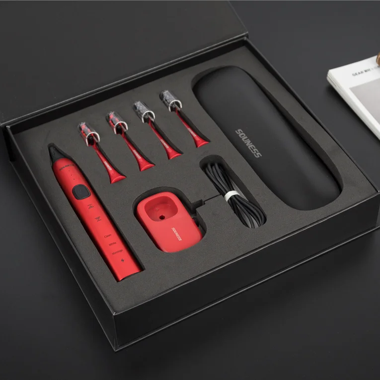 Высококачественная звуковая перезаряжаемая электрическая зубная щетка с сенсорной панелью